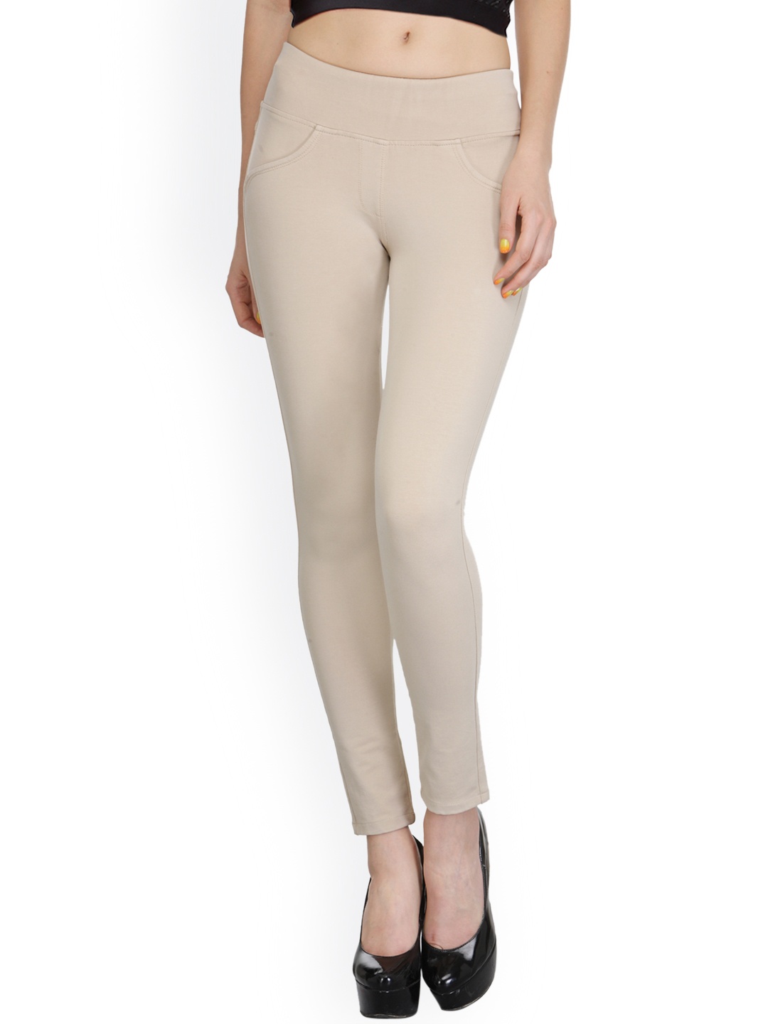 

Westwood Beige Skinny Fit Jeggings