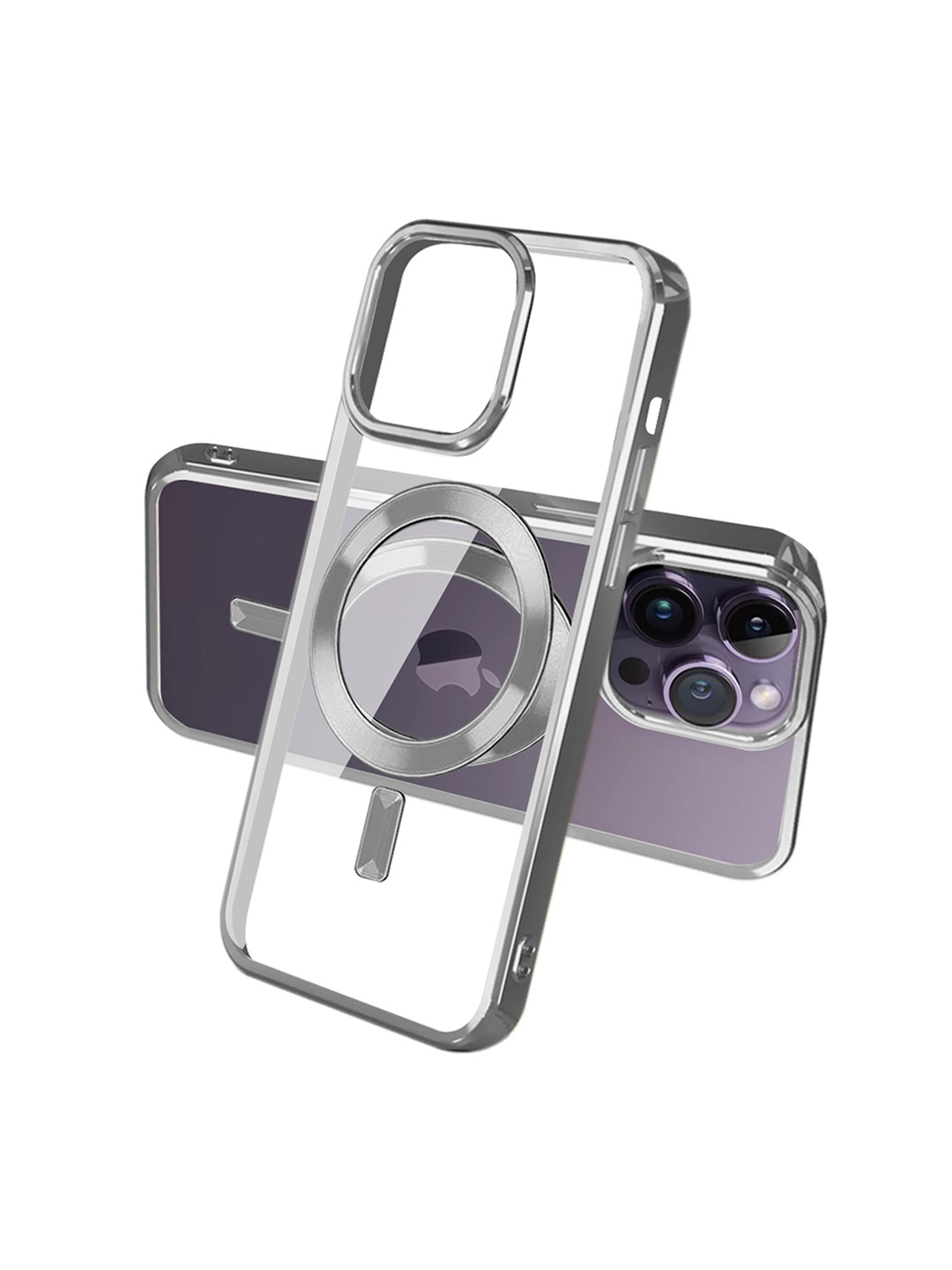 

Karwan Shock-Proof& Camera Protection iPhone 14 Promax Phone Back Case, Silver