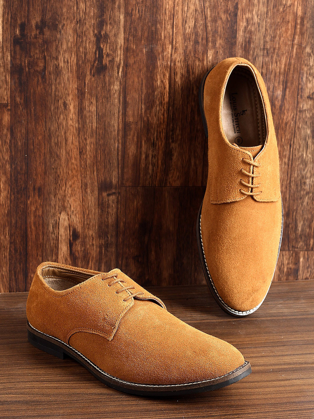 

LOUIS STITCH Men Lightweight Suede Derbys, Brown