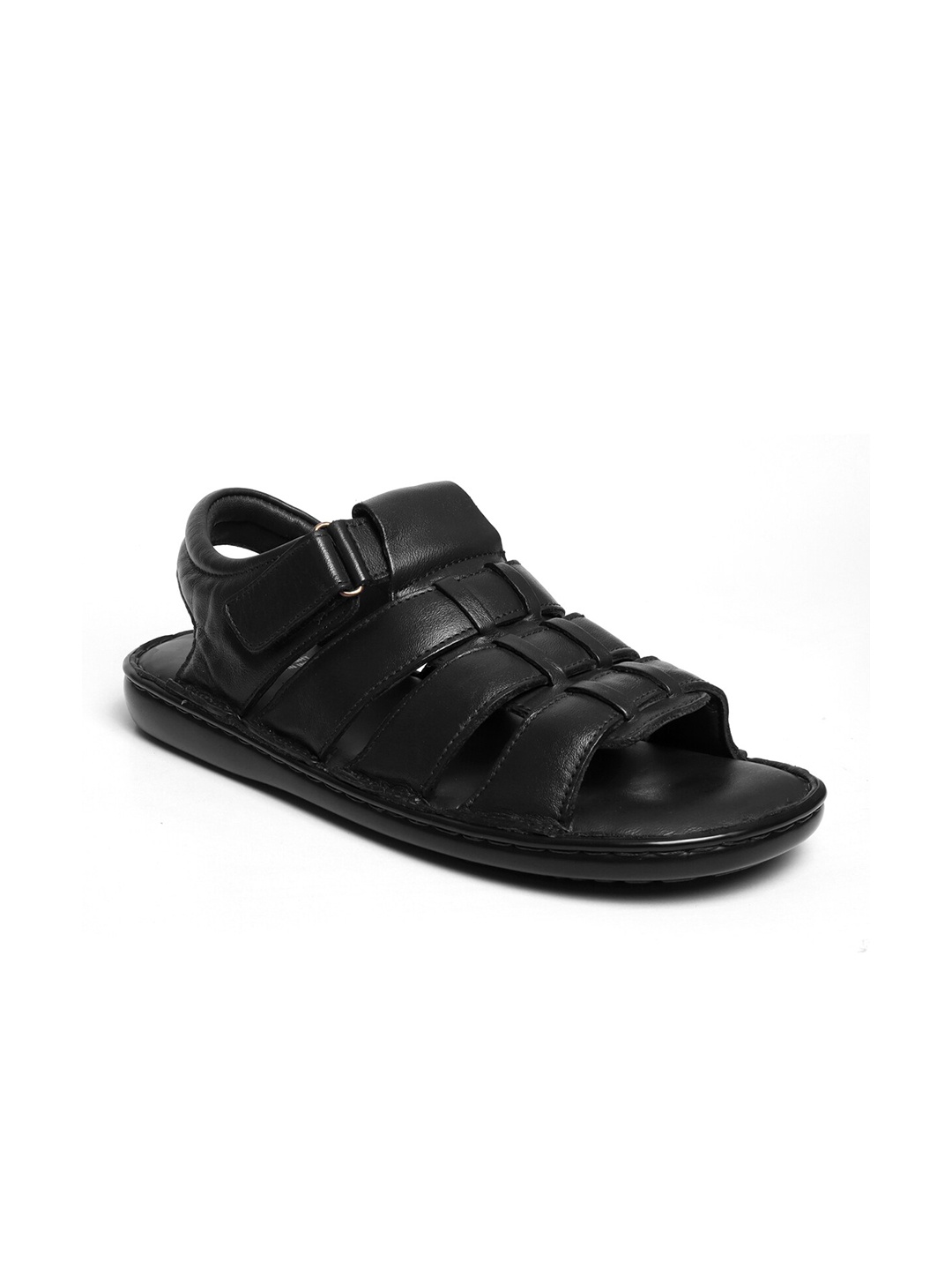 

Zoom Shoes Men Leather Fisherman Sandals, Black