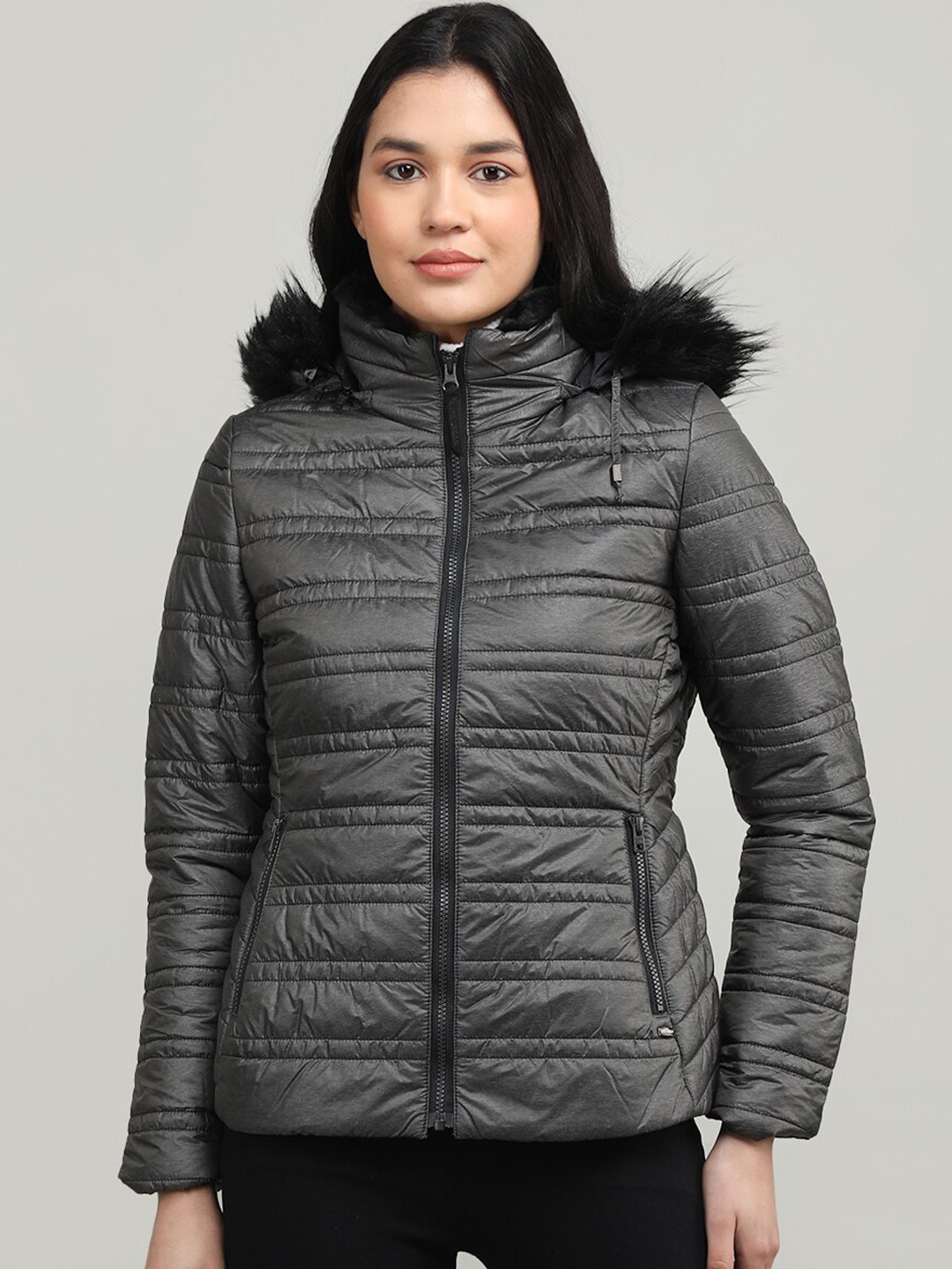 

LURE URBAN Hooded Puffer Jacket, Grey