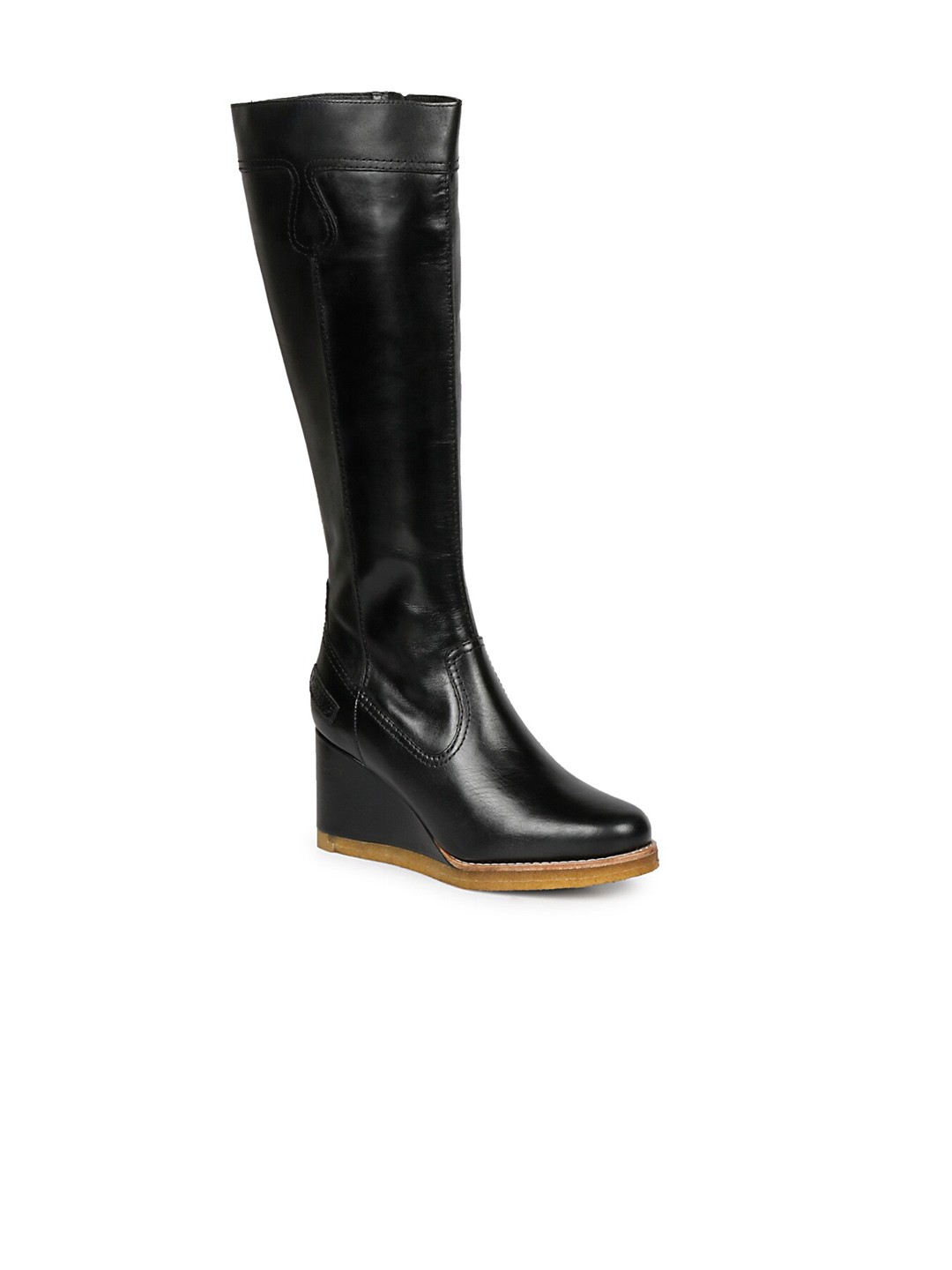 

Saint G Women Leather Long Winter Boots, Black