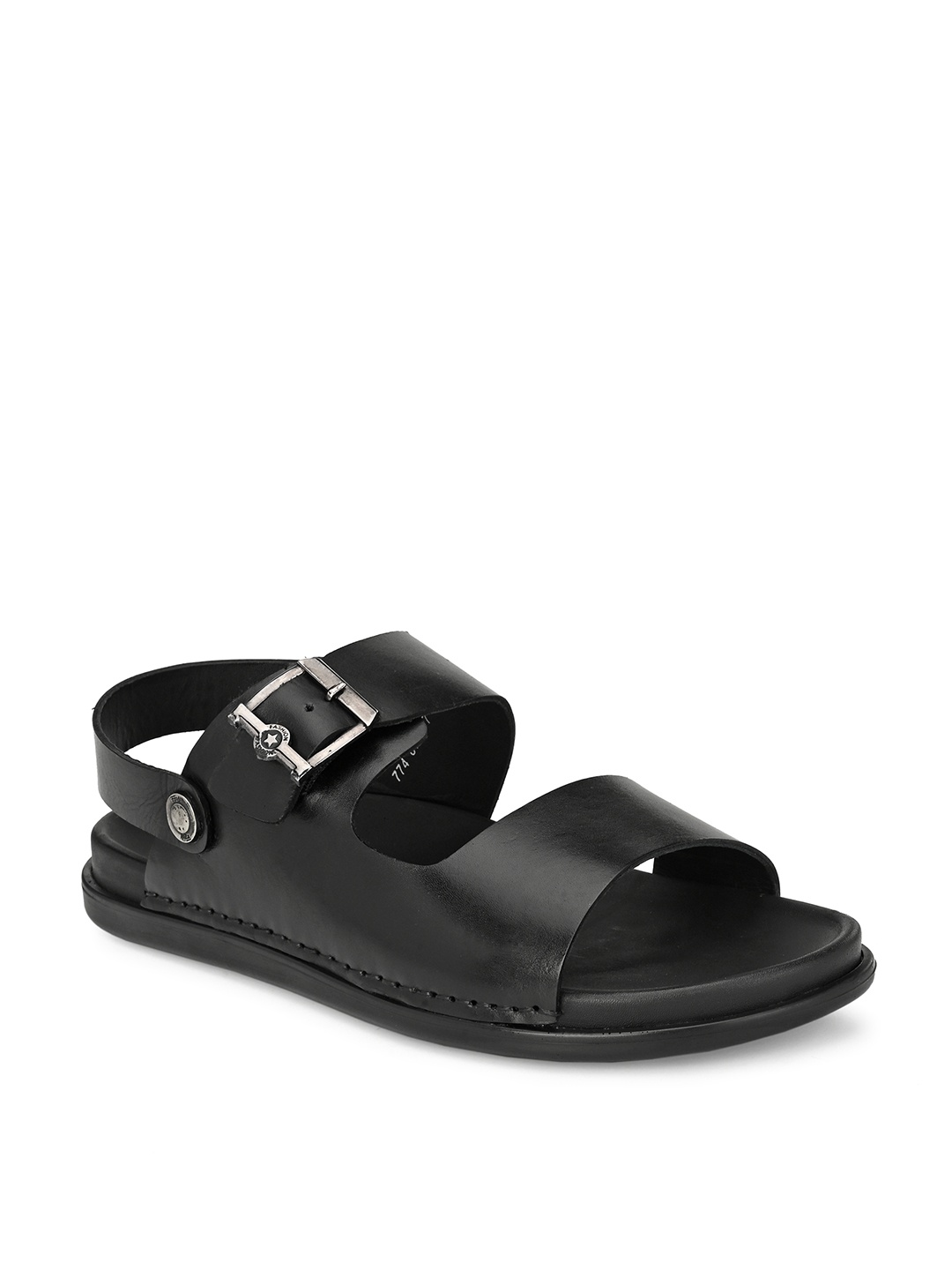 

Hitz Men Leather Comfort Sandals, Black