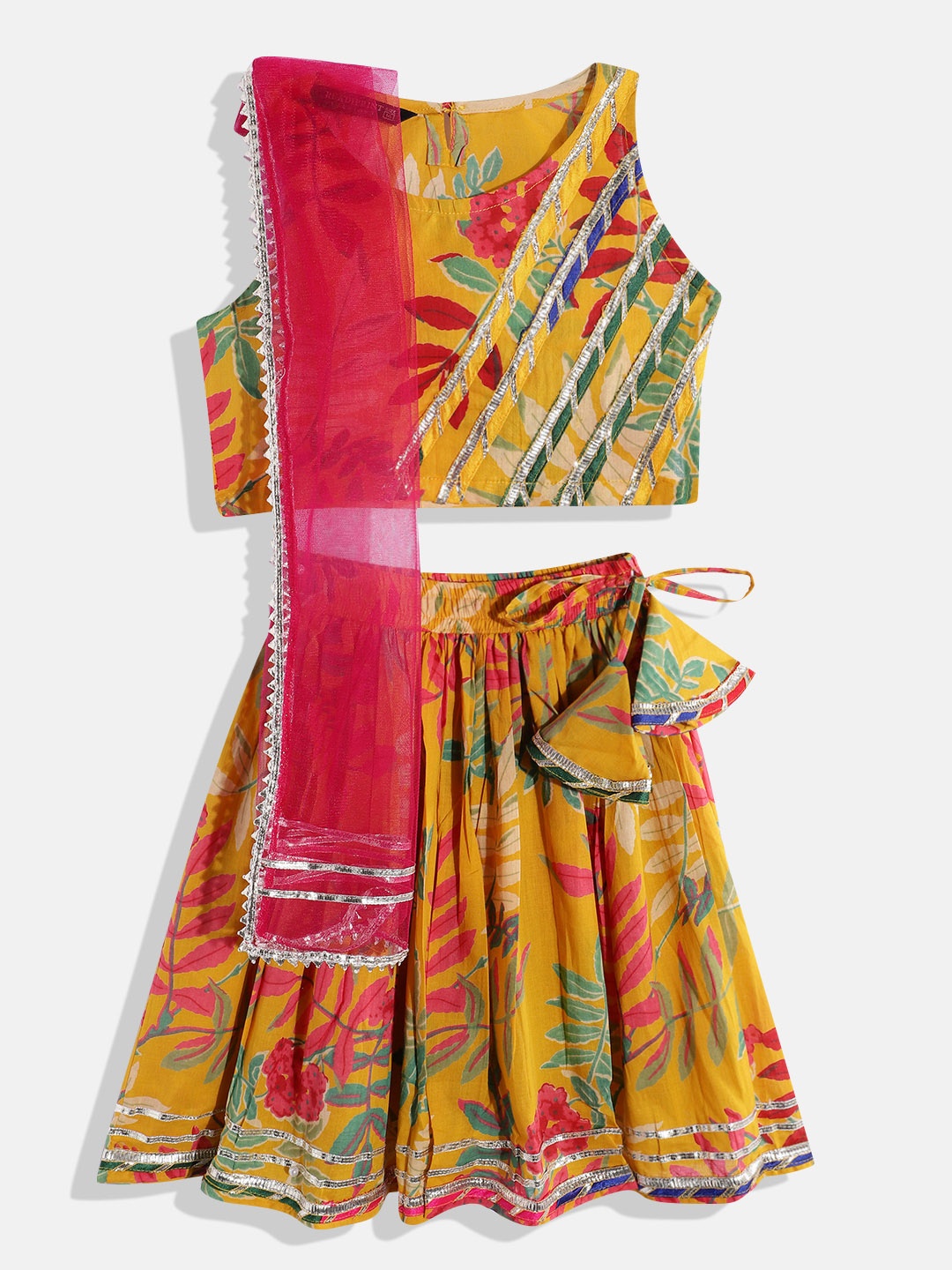 

Readiprint Fashions Girls Printed Ready to Wear Lehenga & Blouse With Dupatta, Yellow