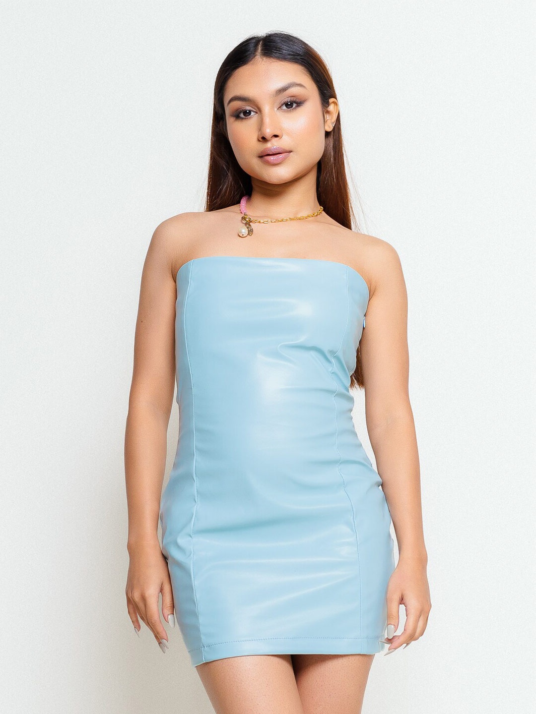 

FREAKINS Off-Shoulder Bodycon Mini Dress, Blue