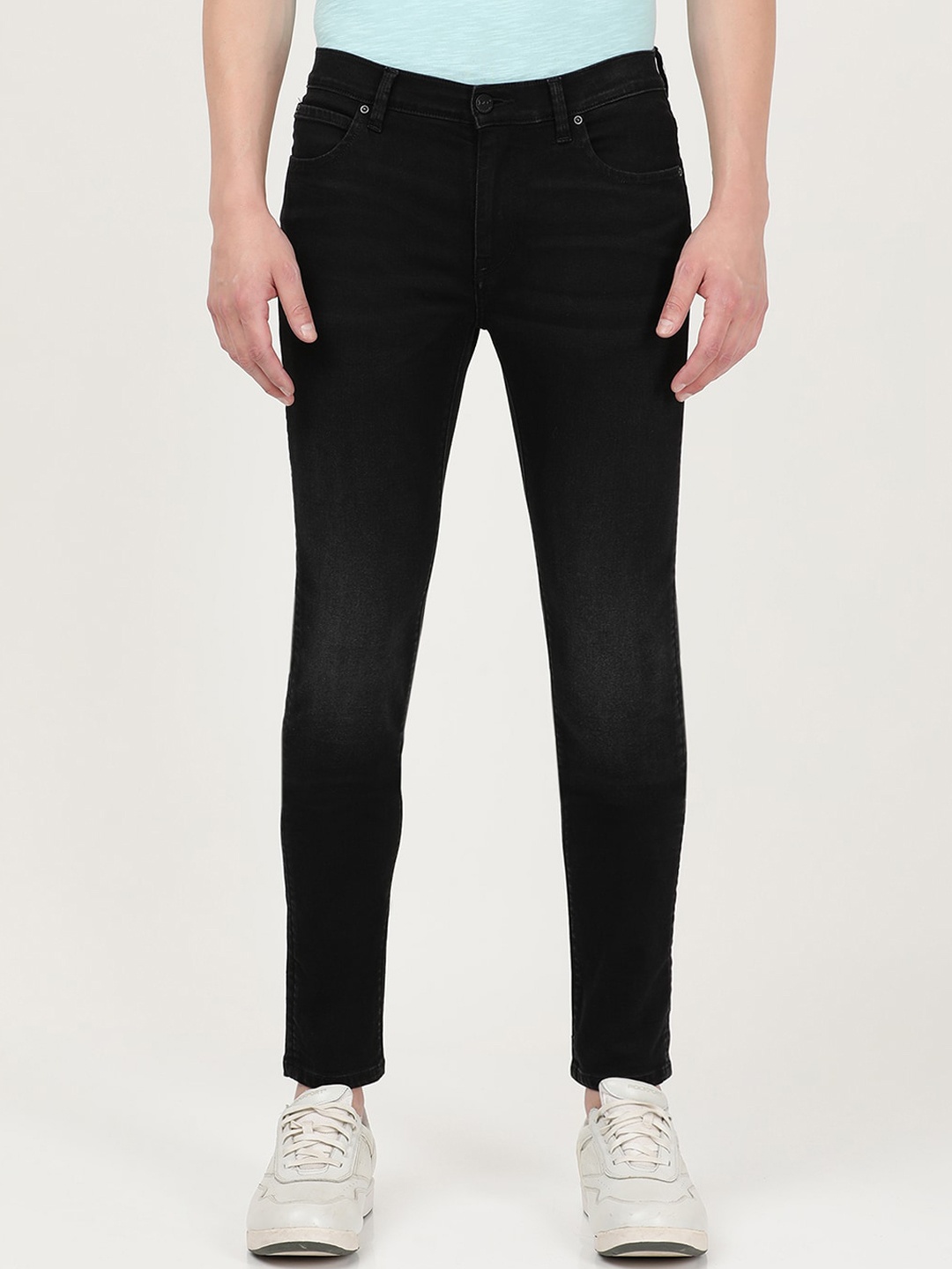 

Lee Men Cotton Bruce Skinny Fit Stretchable Jeans, Black