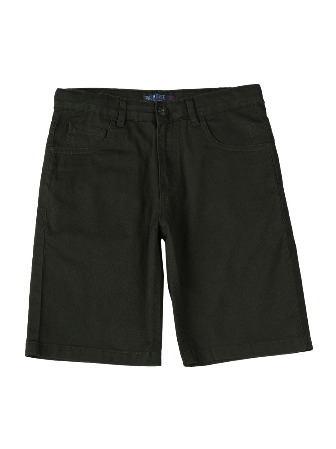 

Palm Tree Boys Regular Fit Cotton Shorts, Brown
