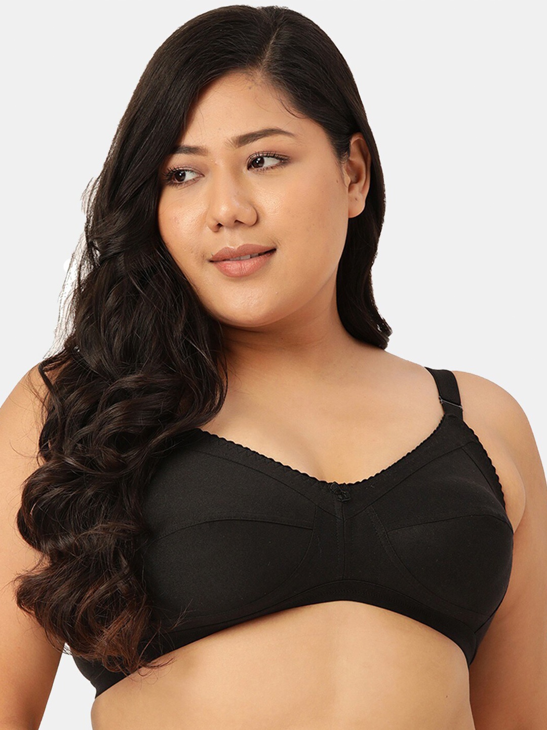 

Sztori Non-Wired Non Padded Cotton Bra, Black