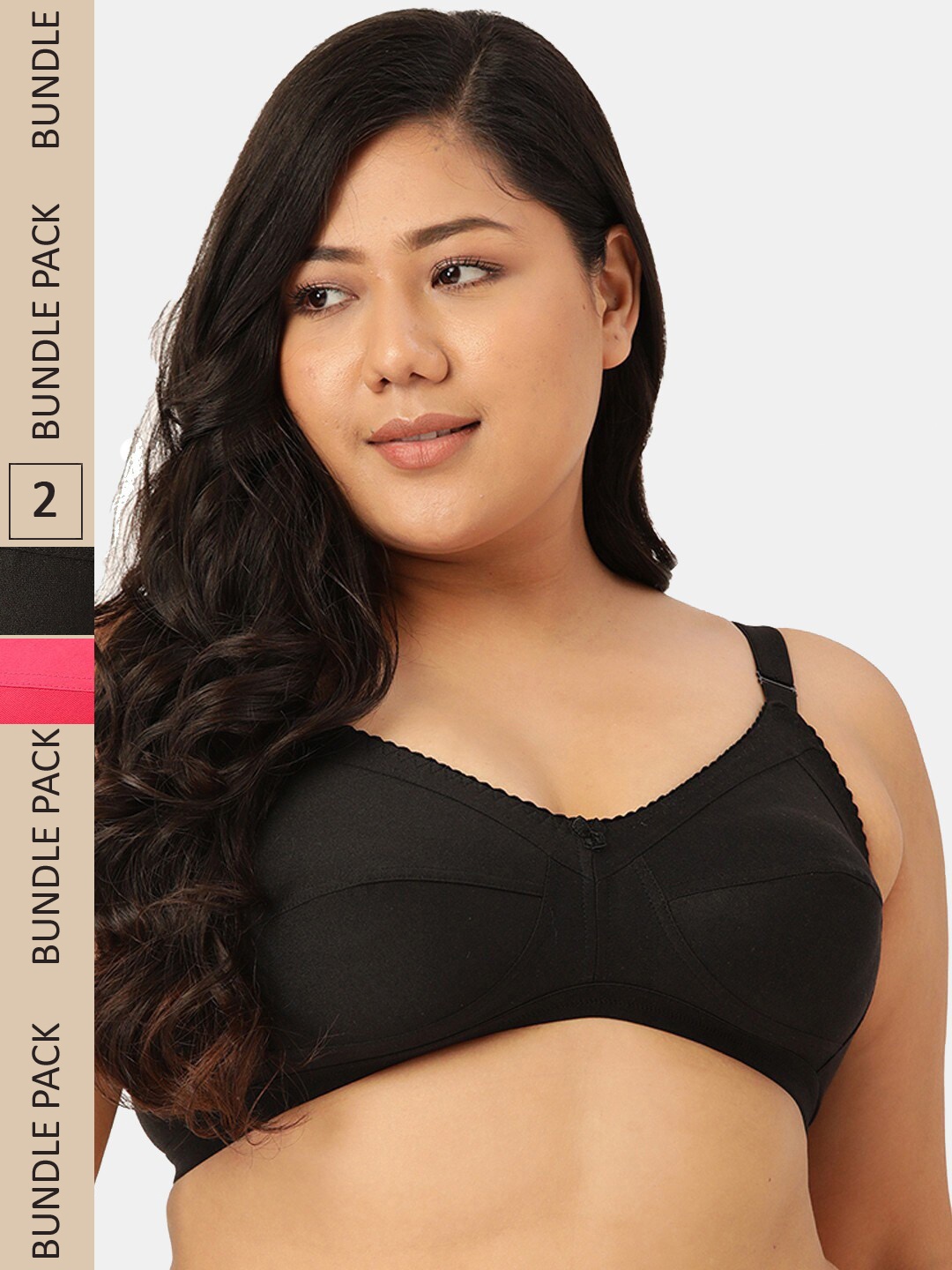 

Sztori Pack Of 2 Non Padded Non-Wired Bra, Black