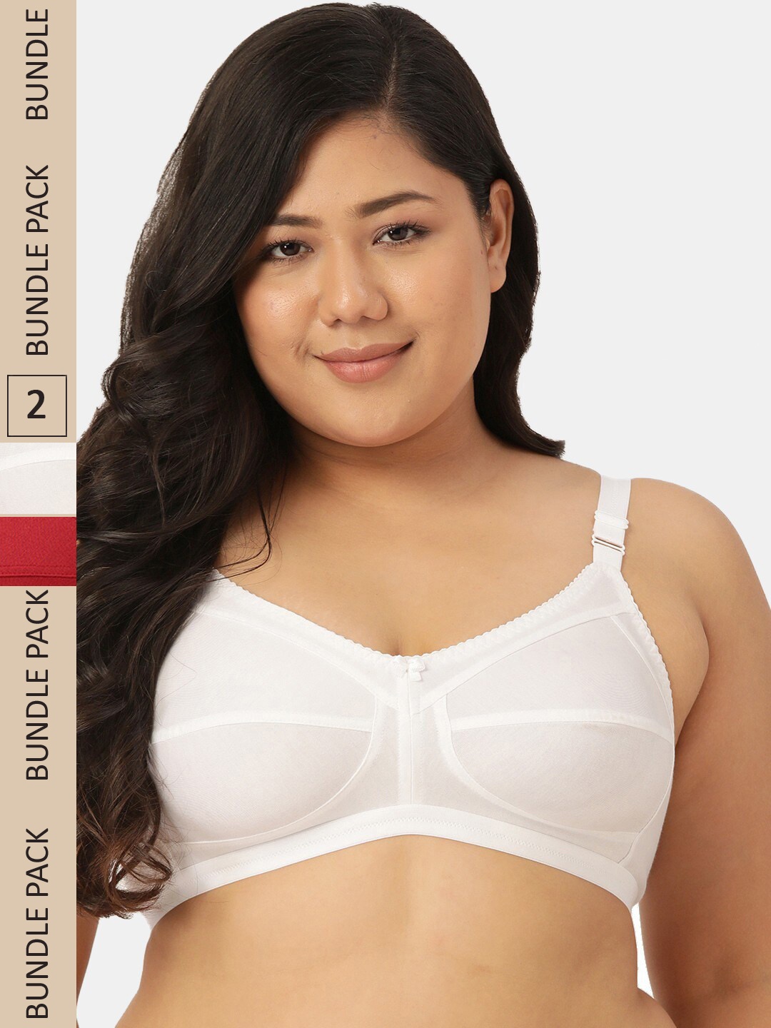 

Sztori Pack of 2 Non-Wired Non-Padded Bra SZ-P-CONCENT-WHT-MR-2, White