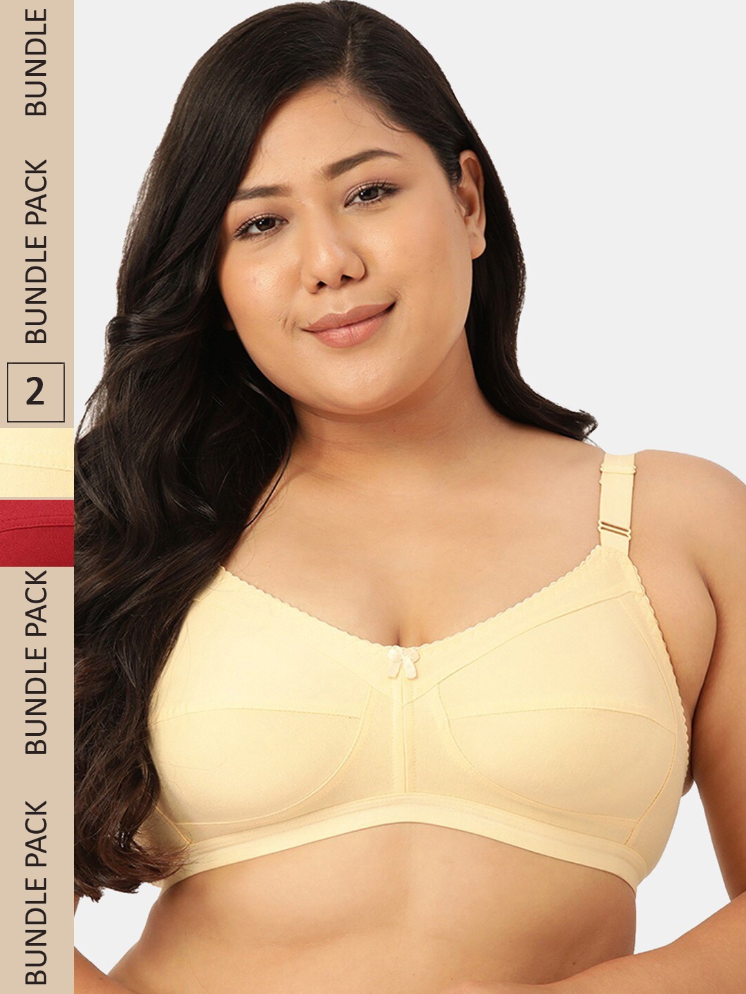 

Sztori Pack of 2 Cotton T-Shirt Bra, Beige