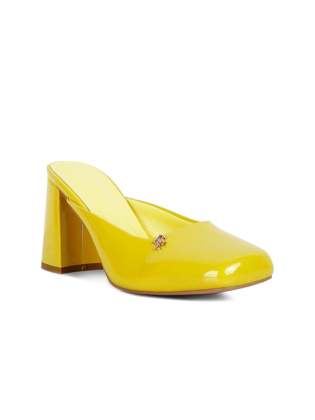 

RAG & CO Party Block Heel Pumps, Yellow