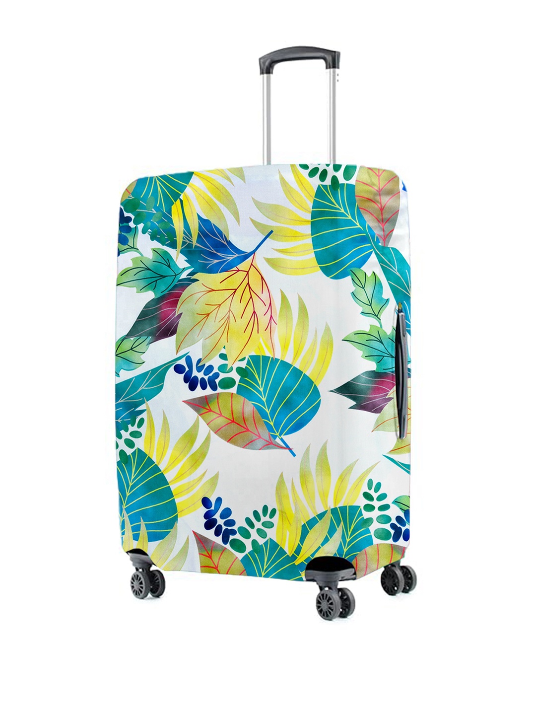 

Cortina Leaf Printed Protective Medium Trolley Bag Cover, White