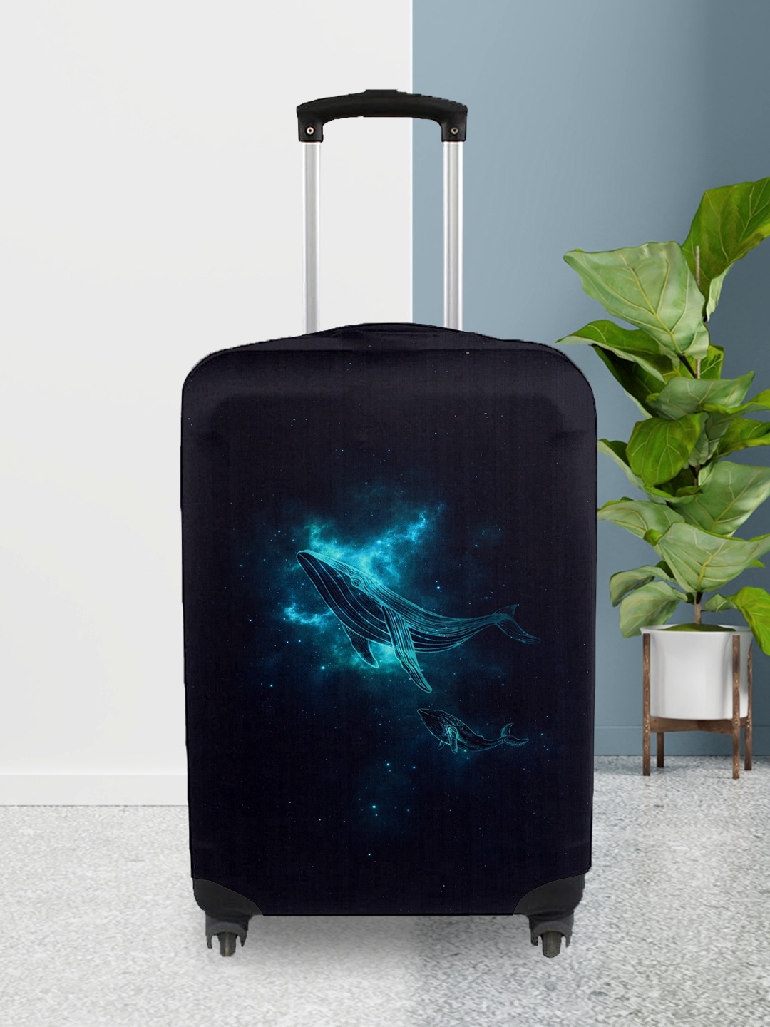 

Cortina Printed Protective Large Trolley Bag Cover, Black