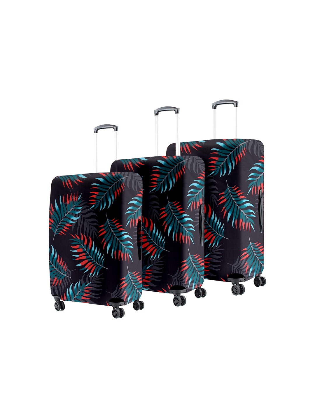 

Cortina Set Of 3 Printed Protective Medium Trolley Bag Cover, Black