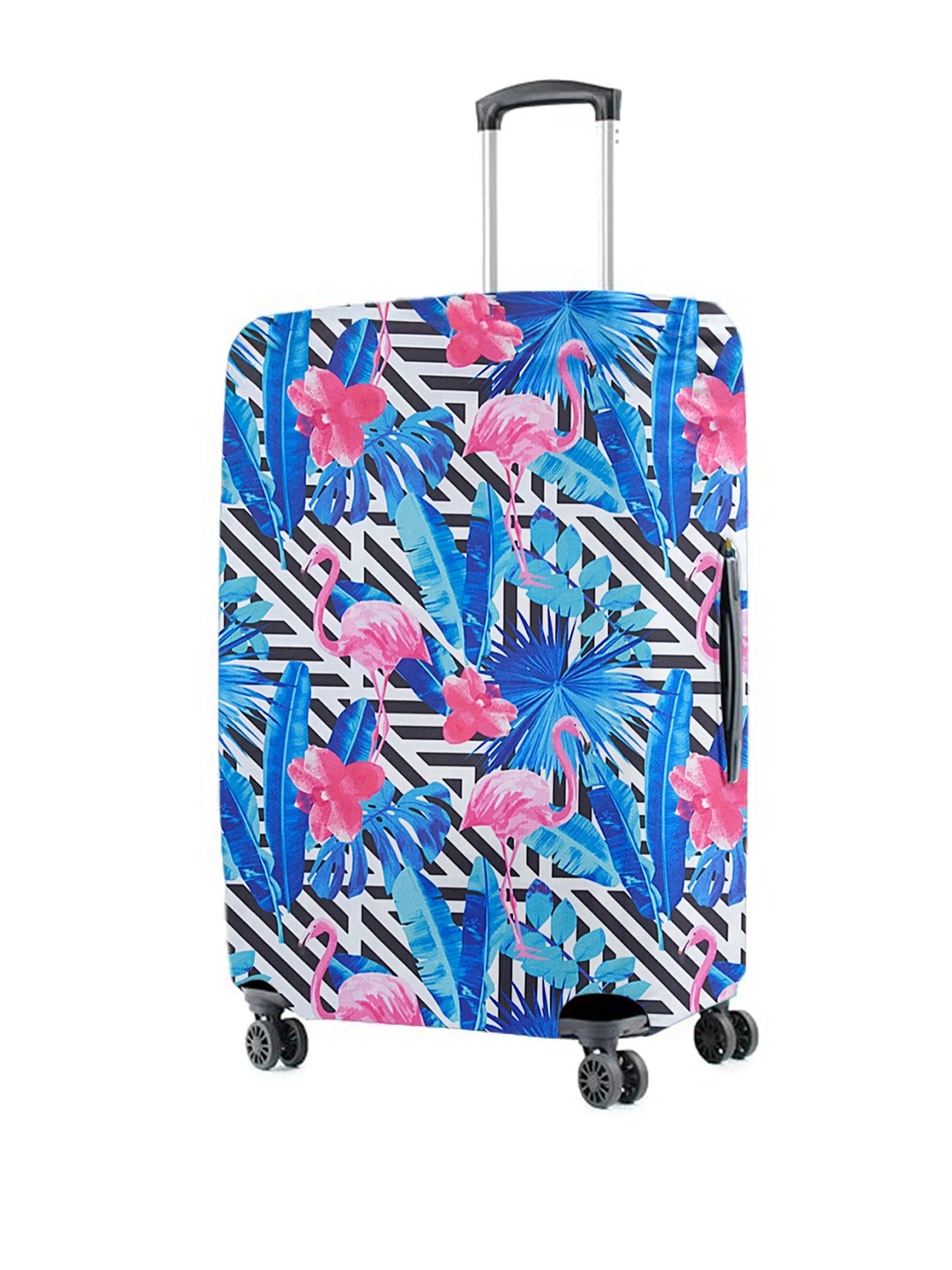 

Cortina Abstract Printed Protective Medium Trolley Bag Cover, Navy blue