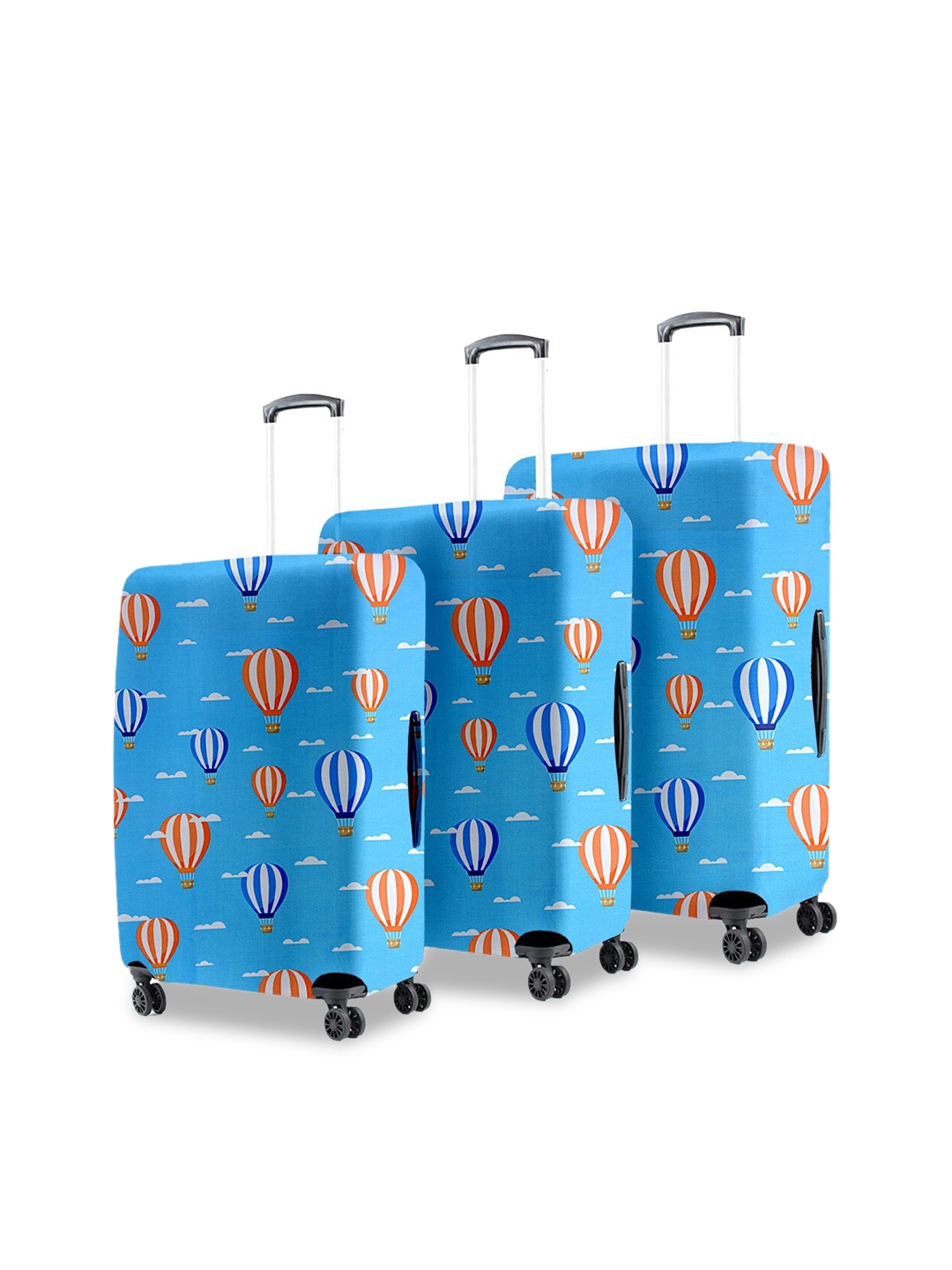 

Cortina Set of 3 Printed Protective Trolley Bag Cover, Blue