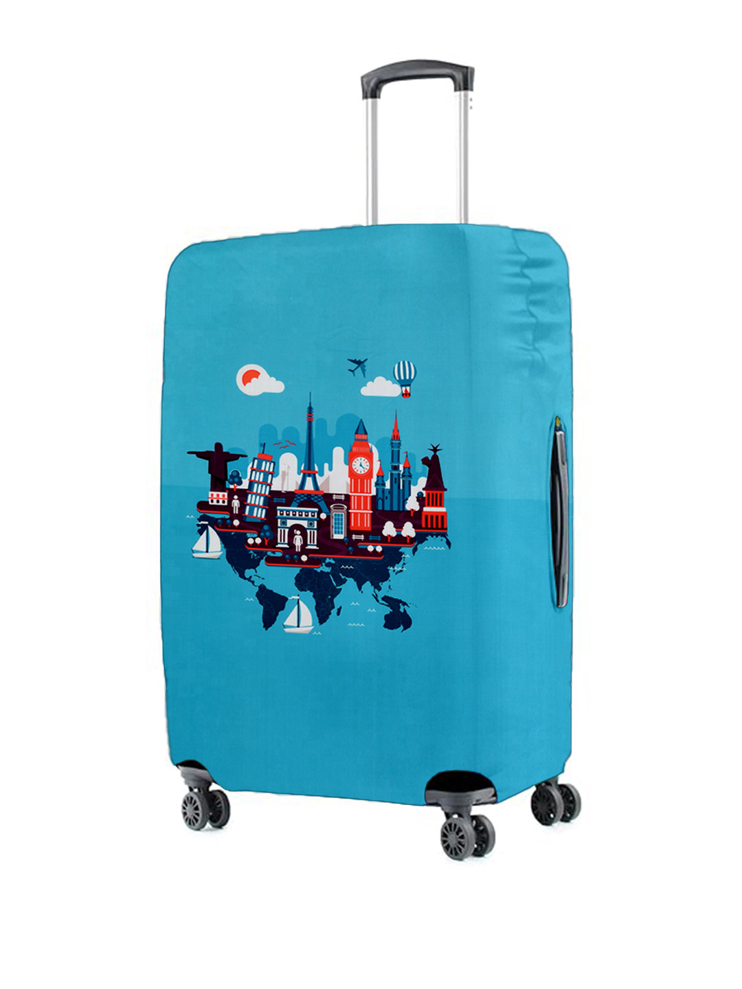 

Cortina Printed Protective Large Trolley Bag Cover, Blue