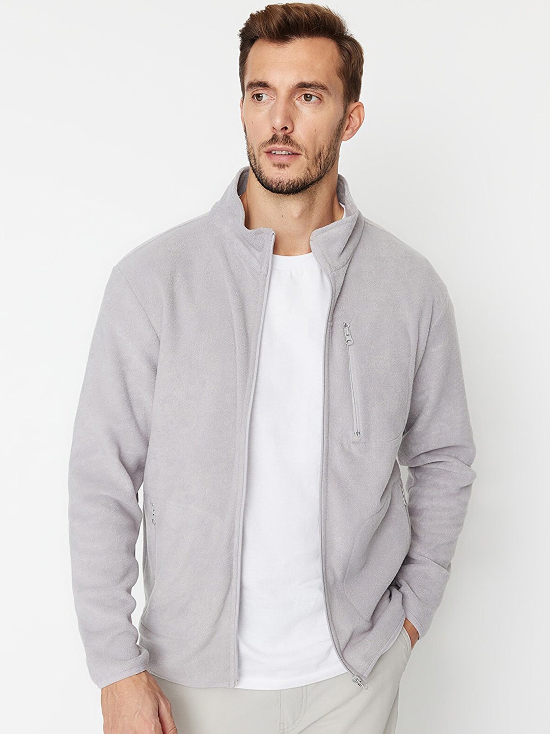 

Trendyol Men Bomber Jacket, Grey