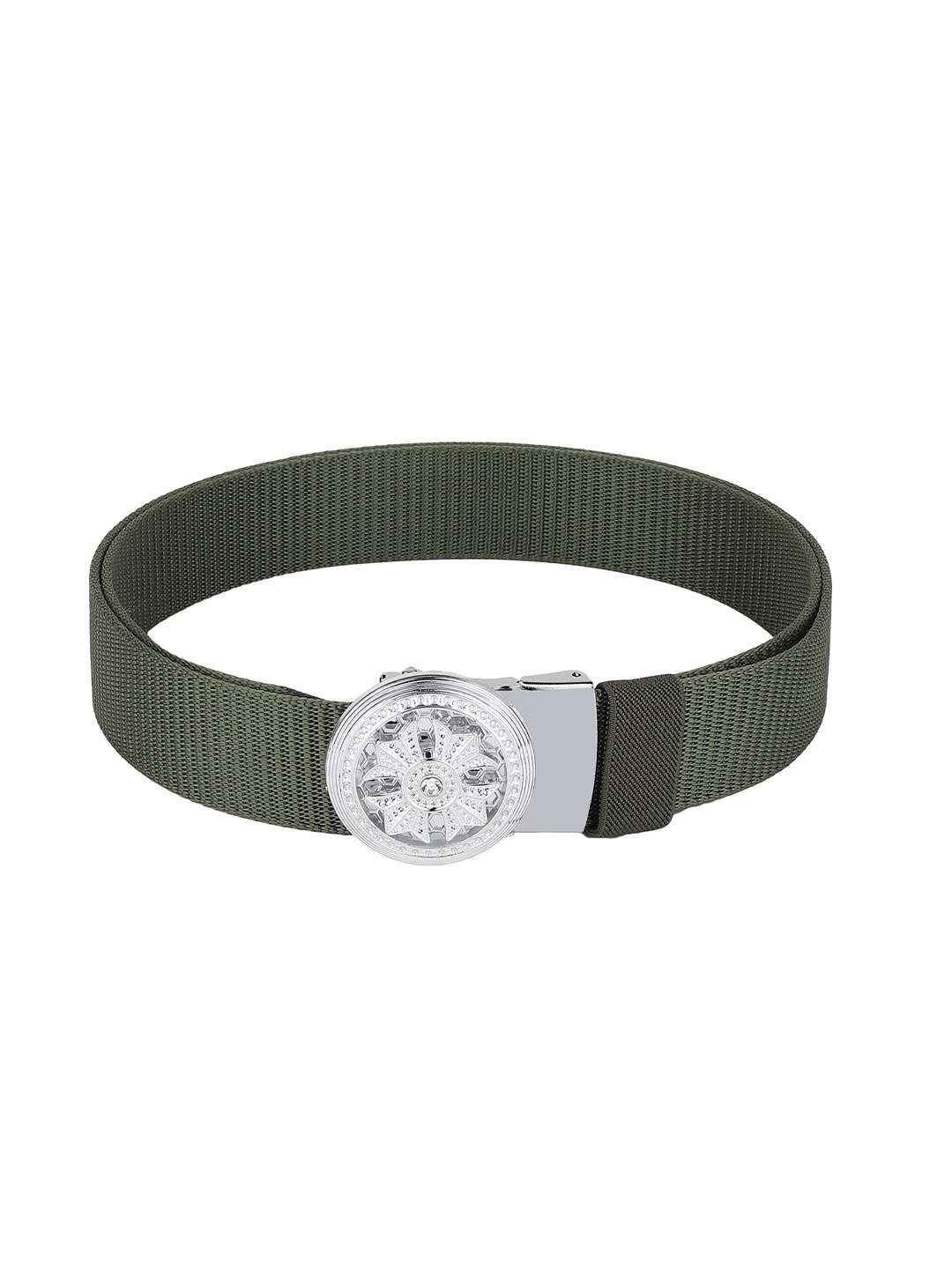 

HENEDA Men Textured Belt, Green