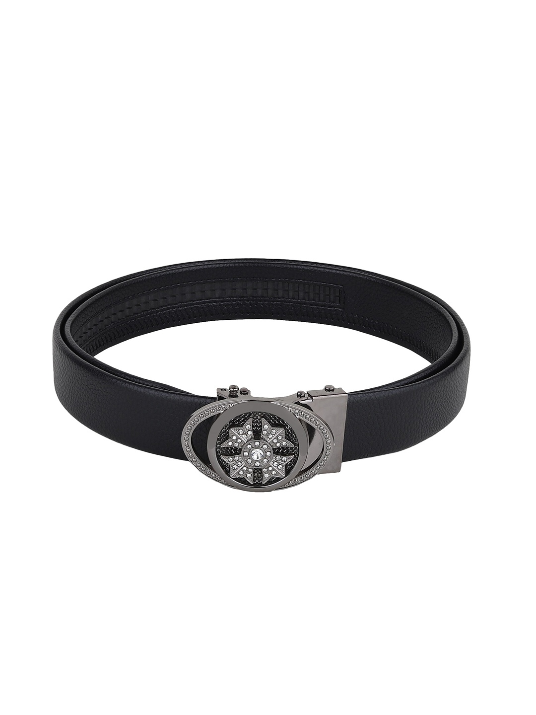 

HENEDA Men Textured PU Belt, Black