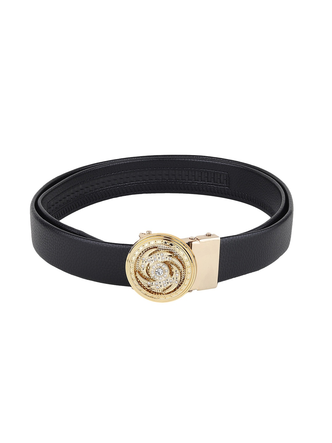 

HENEDA Men Textured PU Formal Belt, Black