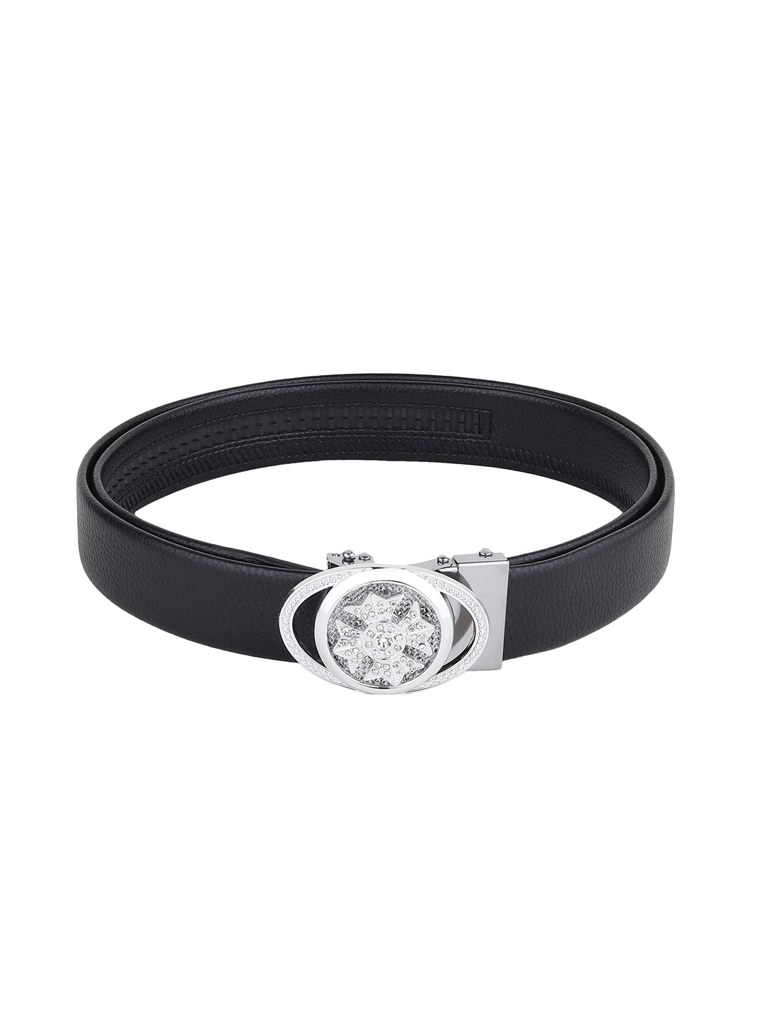 

HENEDA Men Textured PU Formal Belt, Black