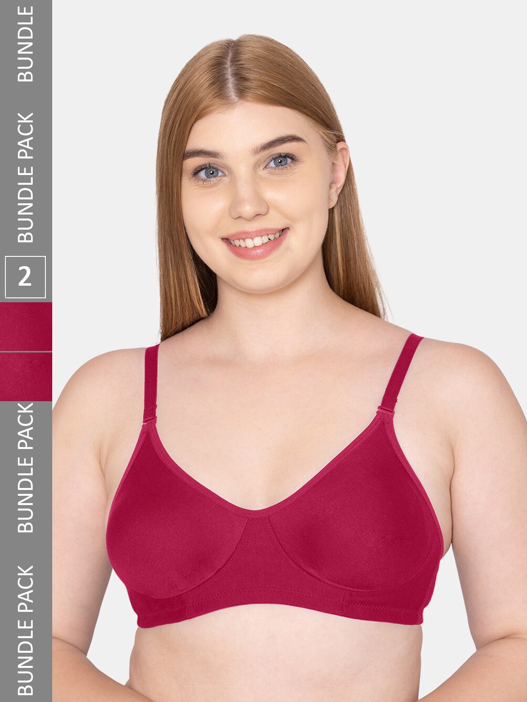 

Tweens Pack Of 2 Cotton Non -Wired Bra, Maroon