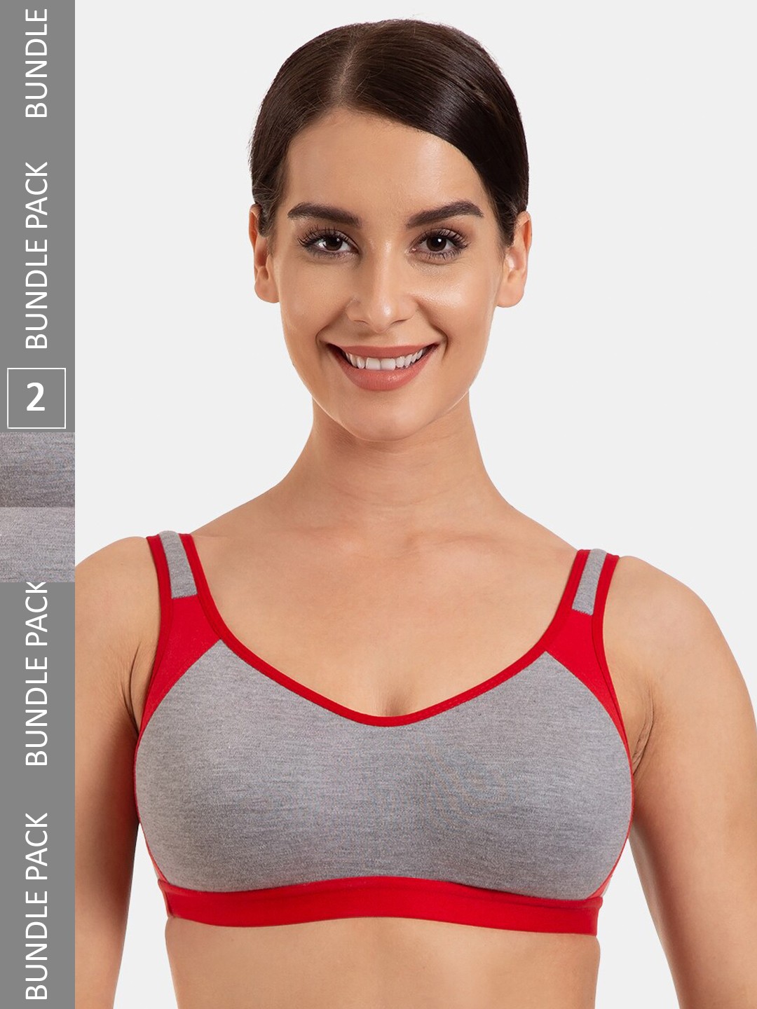 

Tweens Pack of 2 Sports Bra, Red