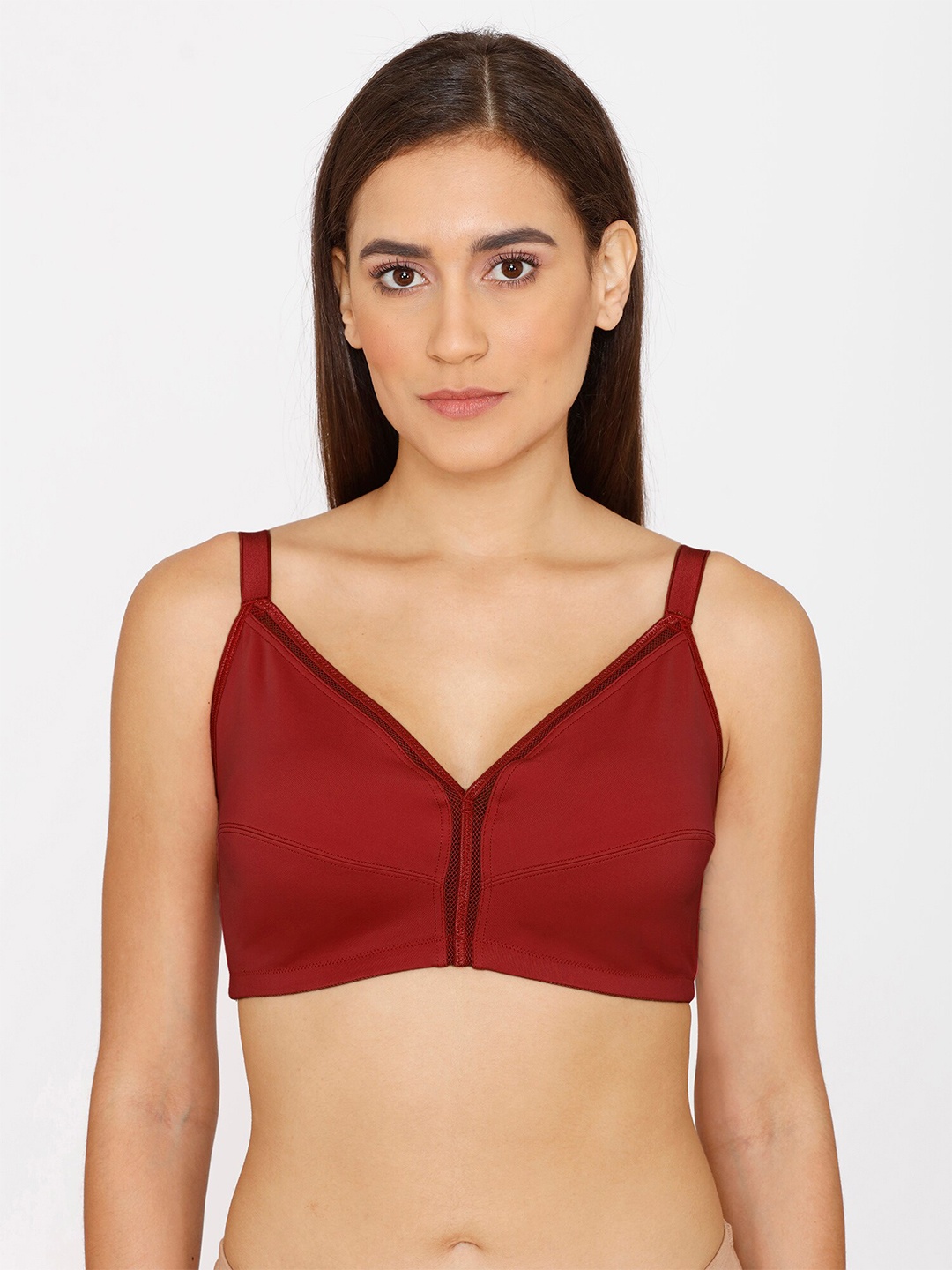 

Zivame Non-Wired Non Padded Cotton Bra, Red