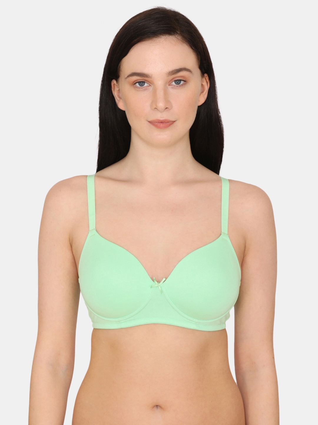 

Zivame Lightly Padded Seamless T-Shirt Bra, Green