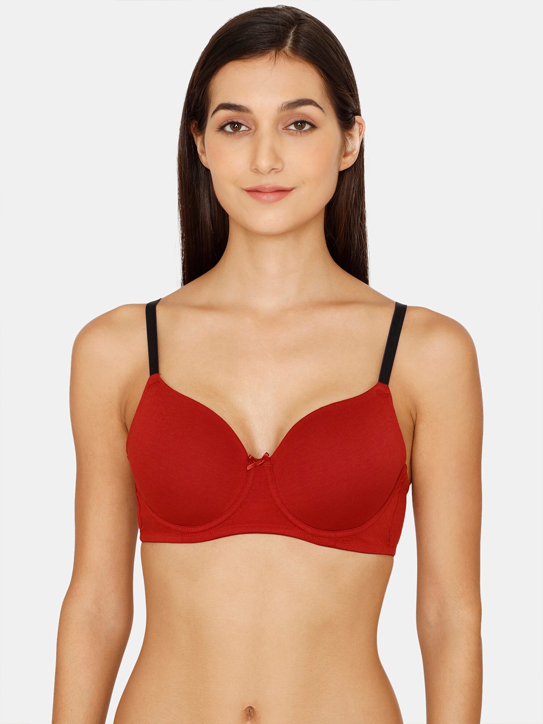 

Zivame Underwired Lightly Padded Seamless Bra, Maroon