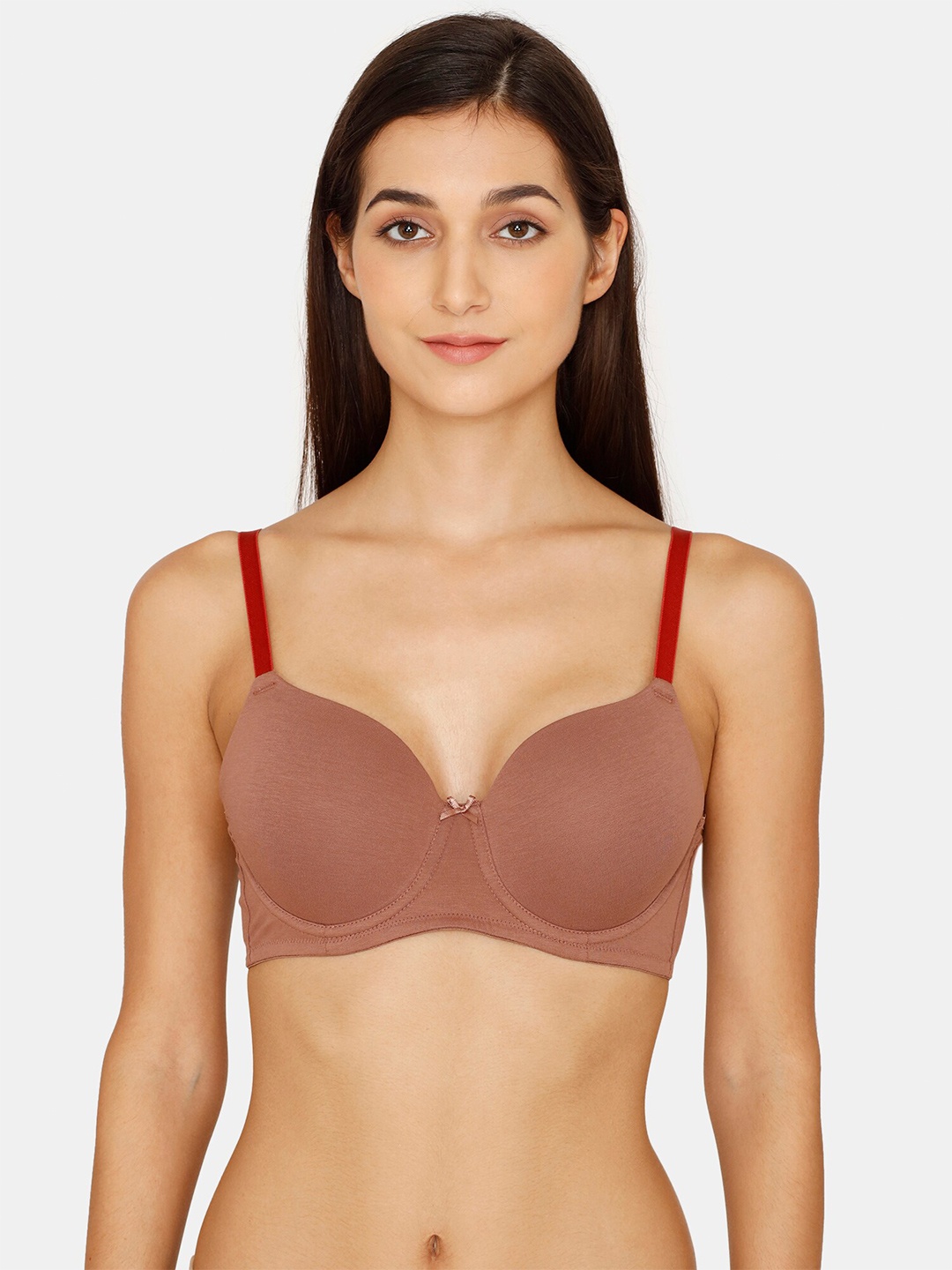 

Zivame Underwired Lightly Padded Bra, Brown