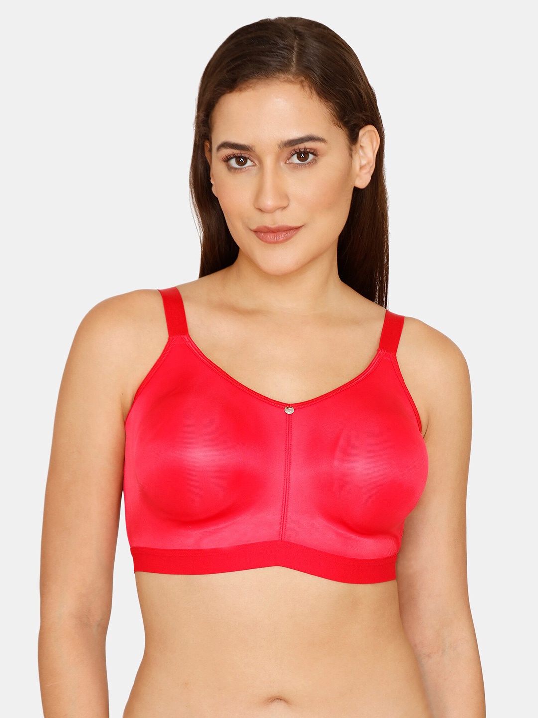 

Zivame Lightly Padded Non Wired Seamless Bra, Red