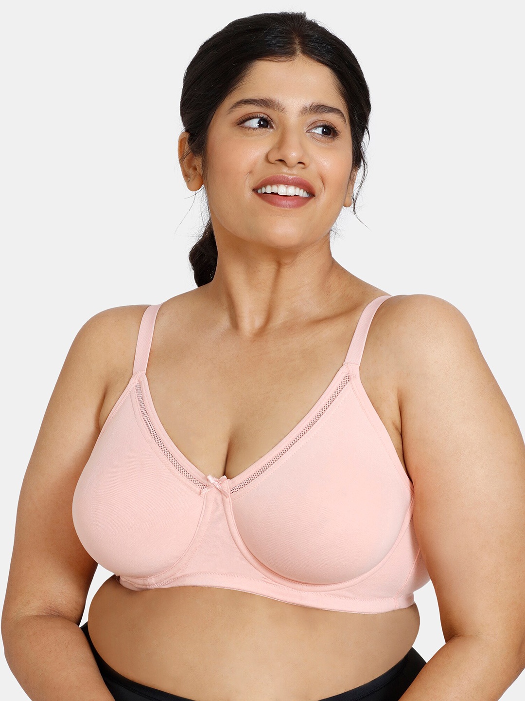 

Zivame Cotton Underwired Bra, Pink