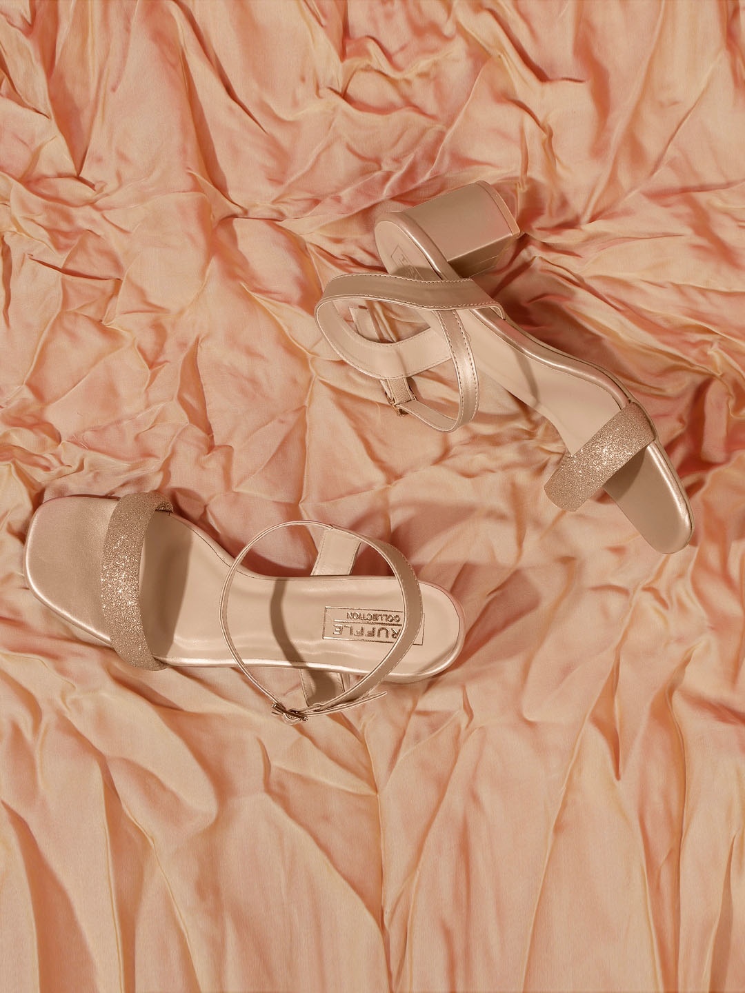 

Truffle Collection Embellished Platform Heels, Rose gold