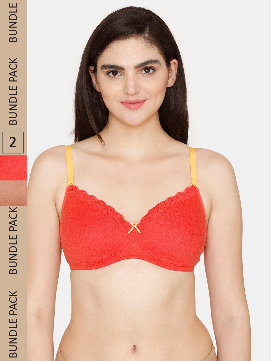 

Rosaline by Zivame Lightly Padded T-shirt Bra, Red