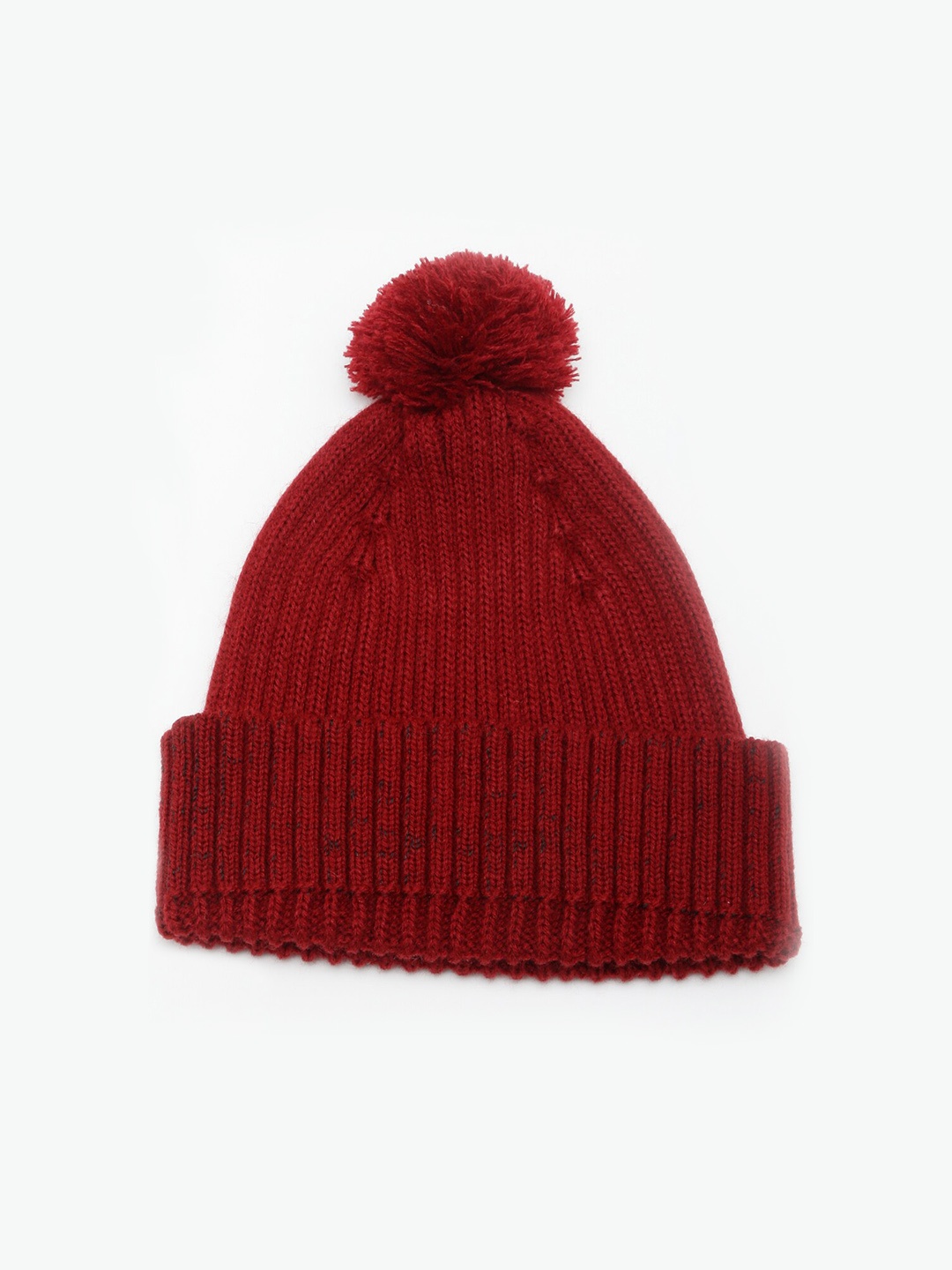 

Bharatasya Unisex Self Design Beanie, Maroon