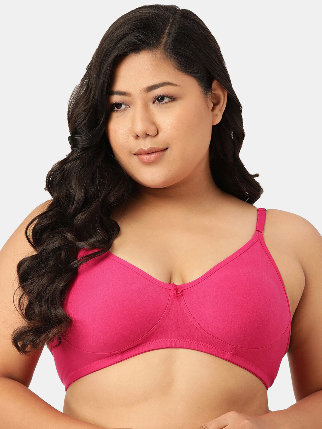 

Sztori Seamless Cotton Non-Padded Bra SZ-P-COOL-RN-1, Pink