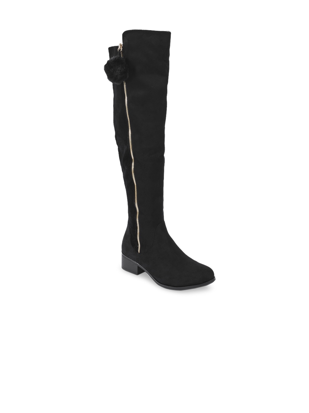 

Truffle Collection Women Black Solid Heeled Boots