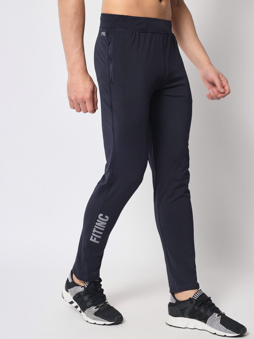 

FITINC Men Slim Fit Antimicrobial Track Pants, Navy blue