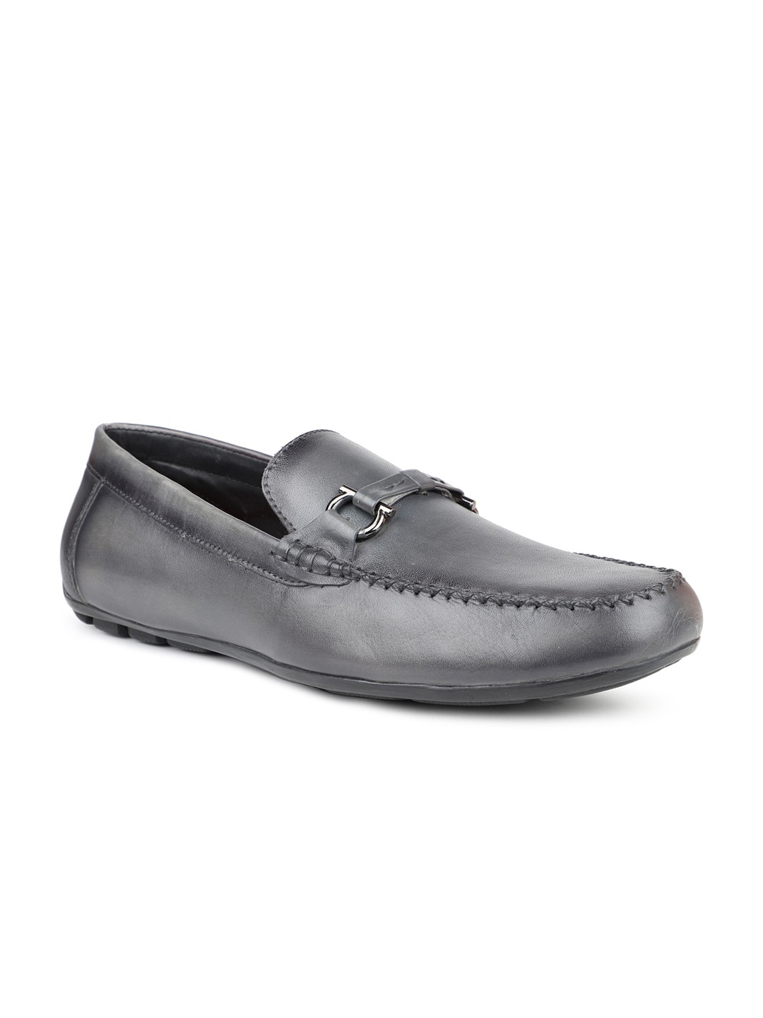 

ATESBER Men Comfort Insole Leather Loafers, Grey
