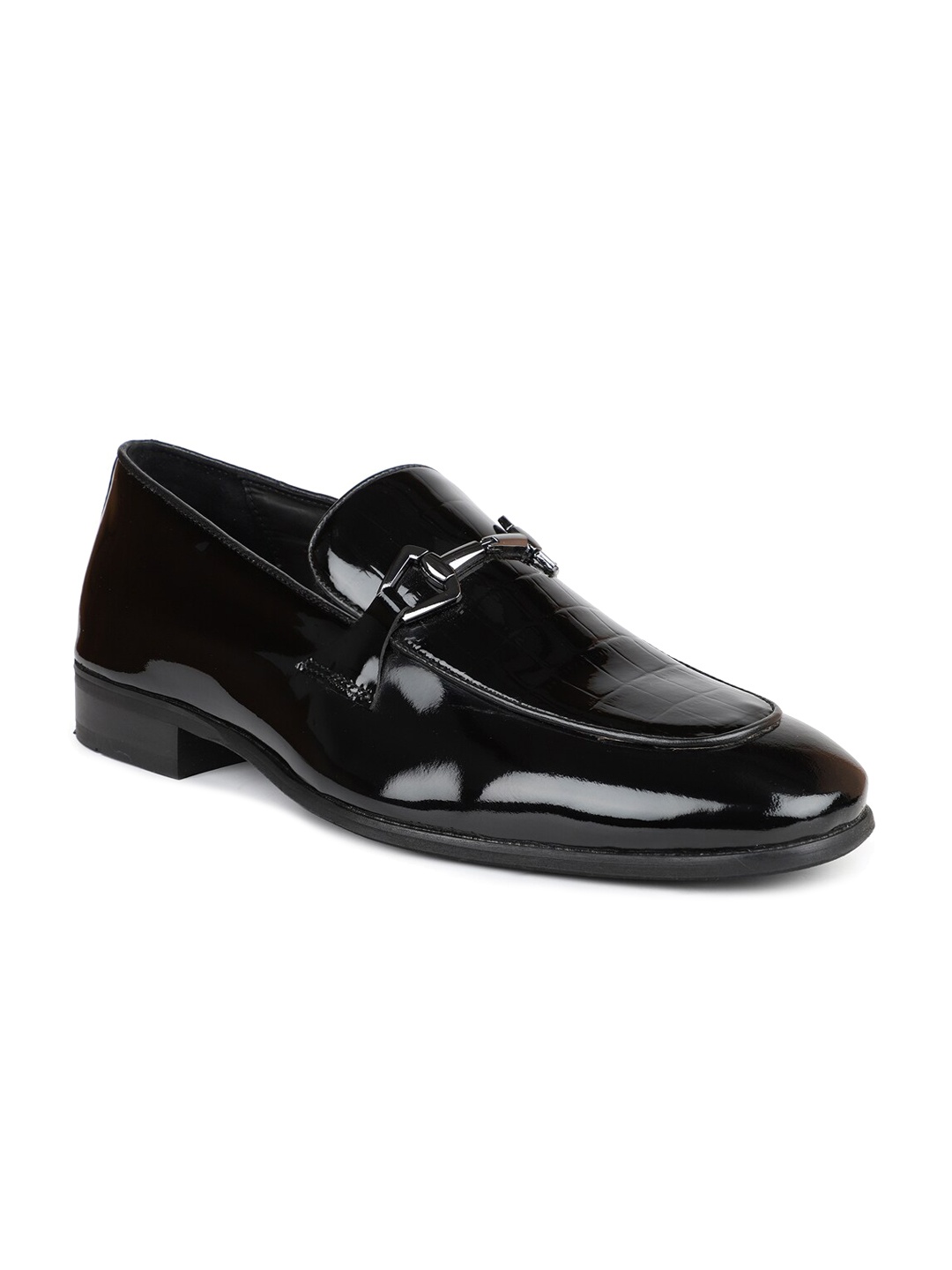 

ATESBER by Inc.5 Men Leather Formal Loafers, Black