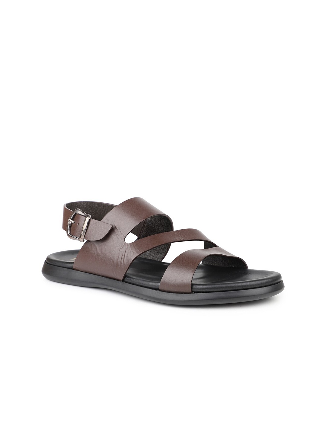 

ATESBER by Inc.5 Men Leather Comfort Sandals, Brown