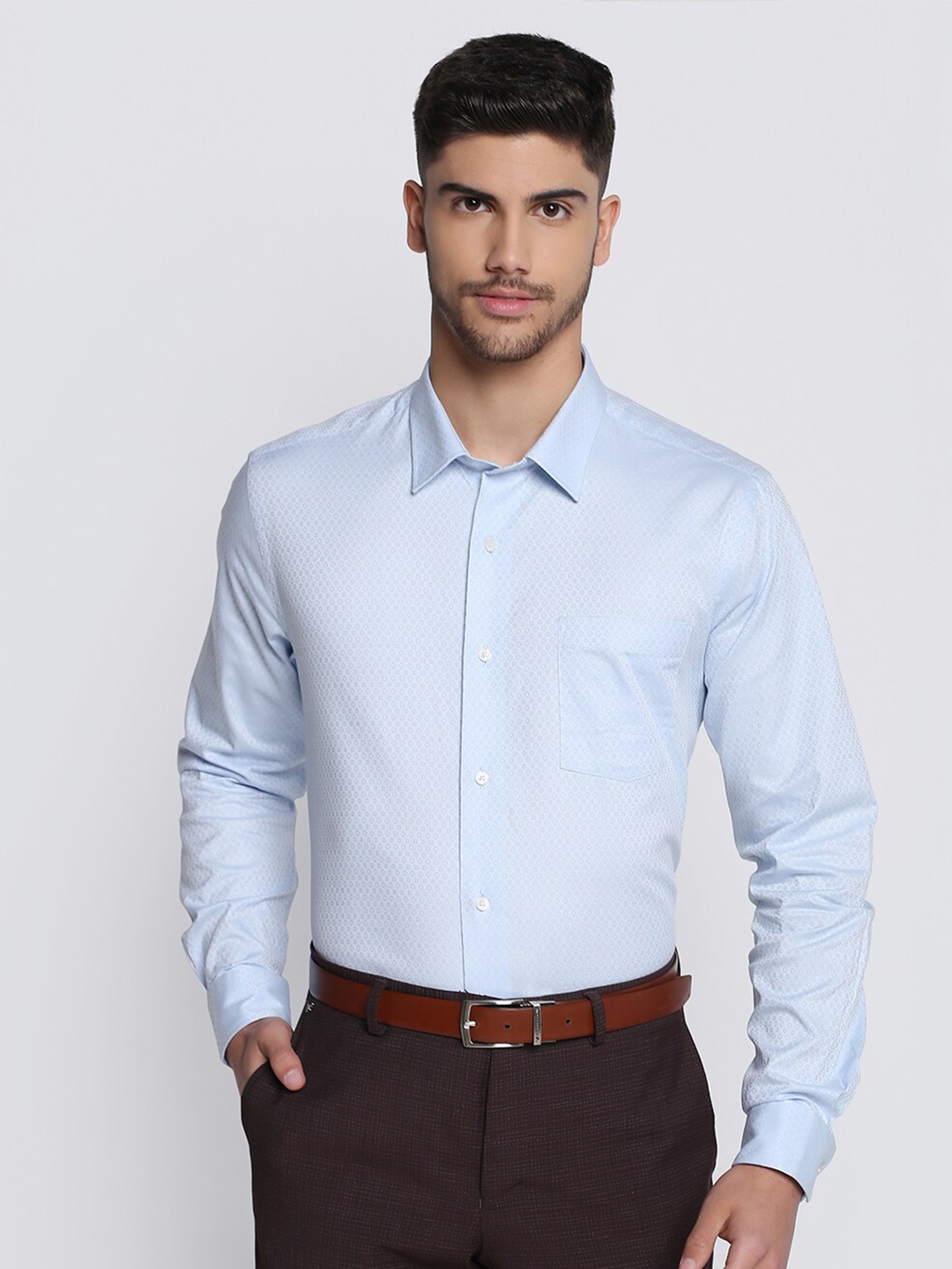 

Blackberrys Men Slim Fit Formal Shirt, Blue