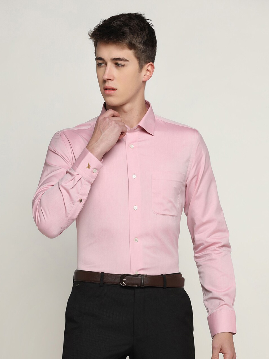 

Blackberrys Men Luxe Slim Fit Formal Shirt, Pink