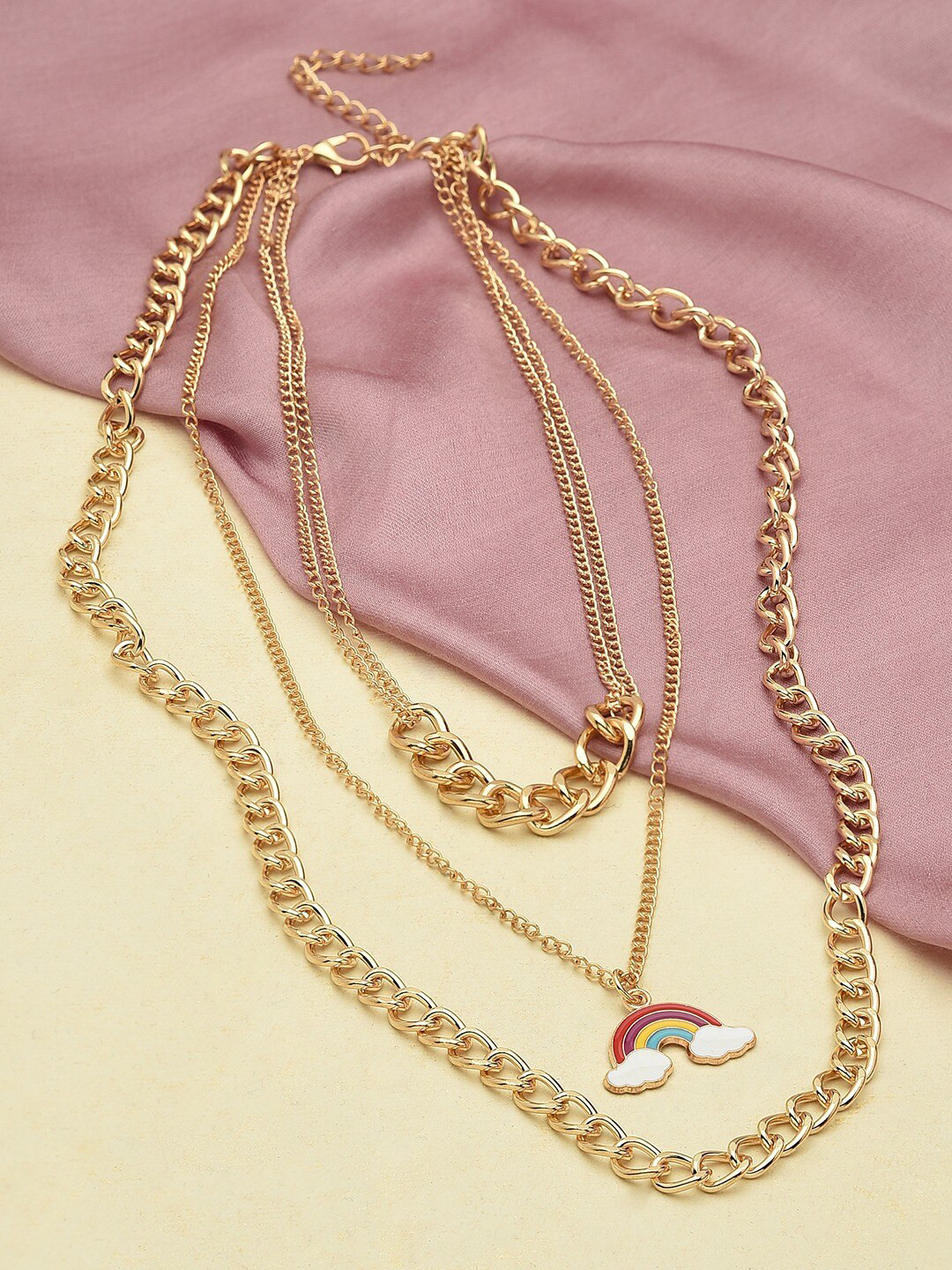 

AMI Gold-Plated 3 Layered Necklace