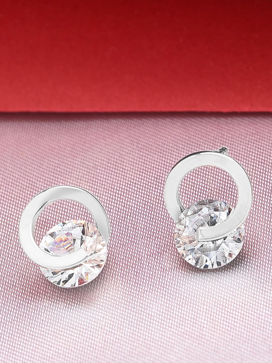 

AMI Silver-Plated Contemporary Studs Earrings
