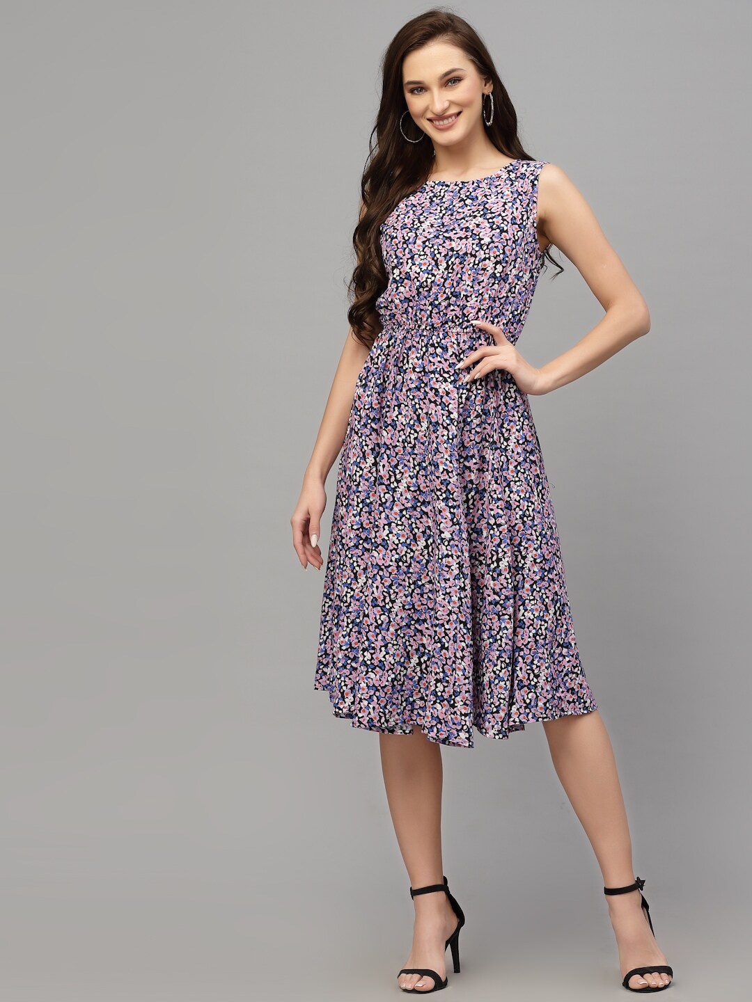

VALBONE Floral Printed Dress, Blue