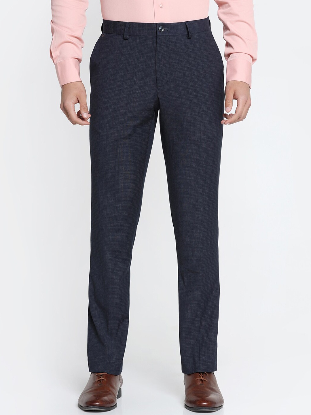 

Blackberrys Men Slim Fit Formal Trousers, Navy blue